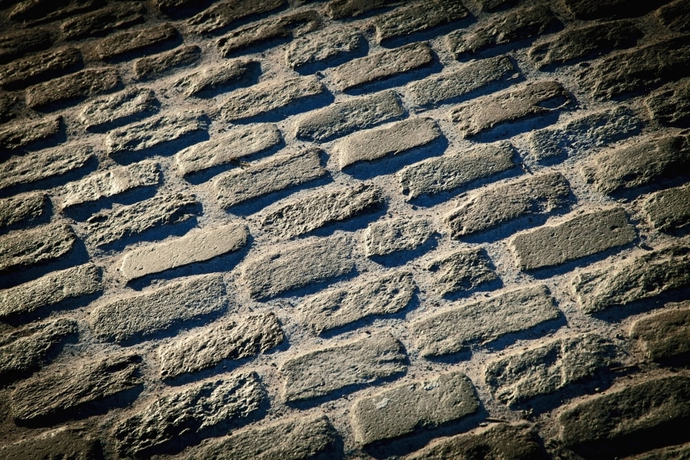Pattern of stones on a streetCatalonia spain Canvas Art - Carlos Sanchez Pereyra Design Pics (38 x 24)