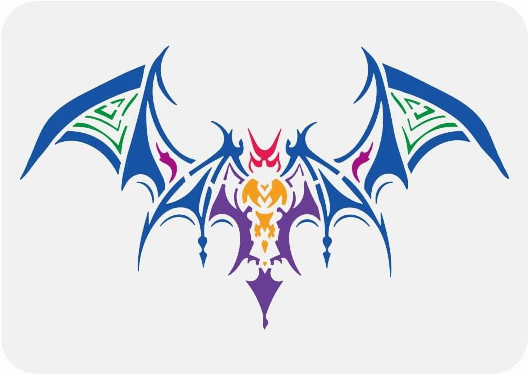 Patterned Bat Painting Stencil 8.3x11.7inch Bats Large Stencils Bats ...
