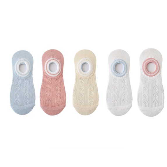 Patterned Breathable Women's Socks , , Sweat-Absorbent Socks , High Elasticity Cotton Socks , Size One Size , 5 Pairs