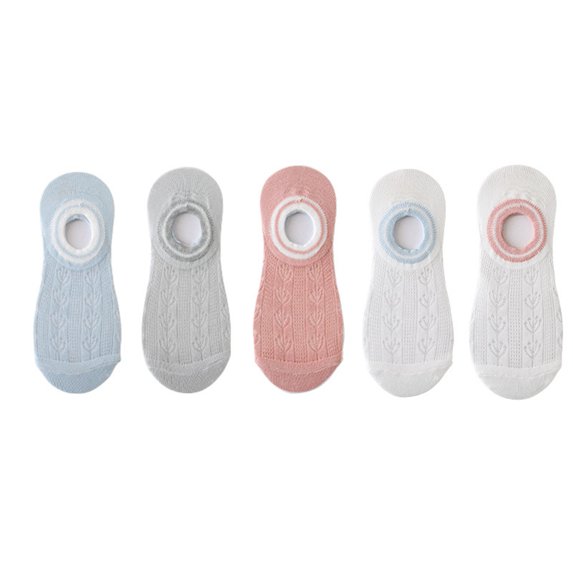 Patterned Breathable Women's Socks , , Sweat-Absorbent Socks , High Elasticity Cotton Socks , Size One Size , 5 Pairs