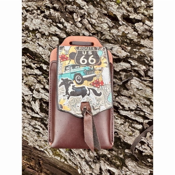 Patterned Cell Phone Back Cinch Holder