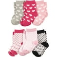 thumbnail image 1 of Patterned Crew Socks, 6-Pack (Baby Girls), 1 of 1