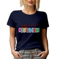 thumbnail image 1 of Patterned Cutesy Kitchen Home Gift Idea For Food Lover Navy Blue T-Shirt, XL, 1 of 4