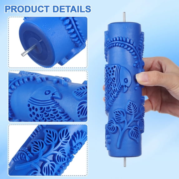 Patterned Decorative Paint Roller for Wall Texture Art 8.26 Inch 1 ...