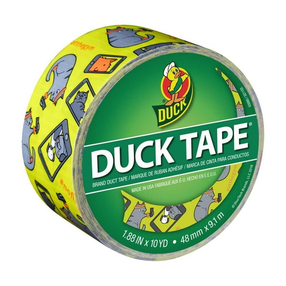 Patterned Duck Tape 1.88"X10yd-Selfie Cat