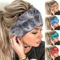 thumbnail image 1 of Patterned Elastic Headband Womens Wide Wrap Hair Accessory for Sports and Casual, 1 of 5