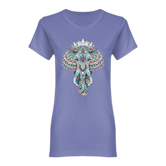 Patterned Elephant Shaped T-Shirt Women -Image by Shutterstock, Female x-Large