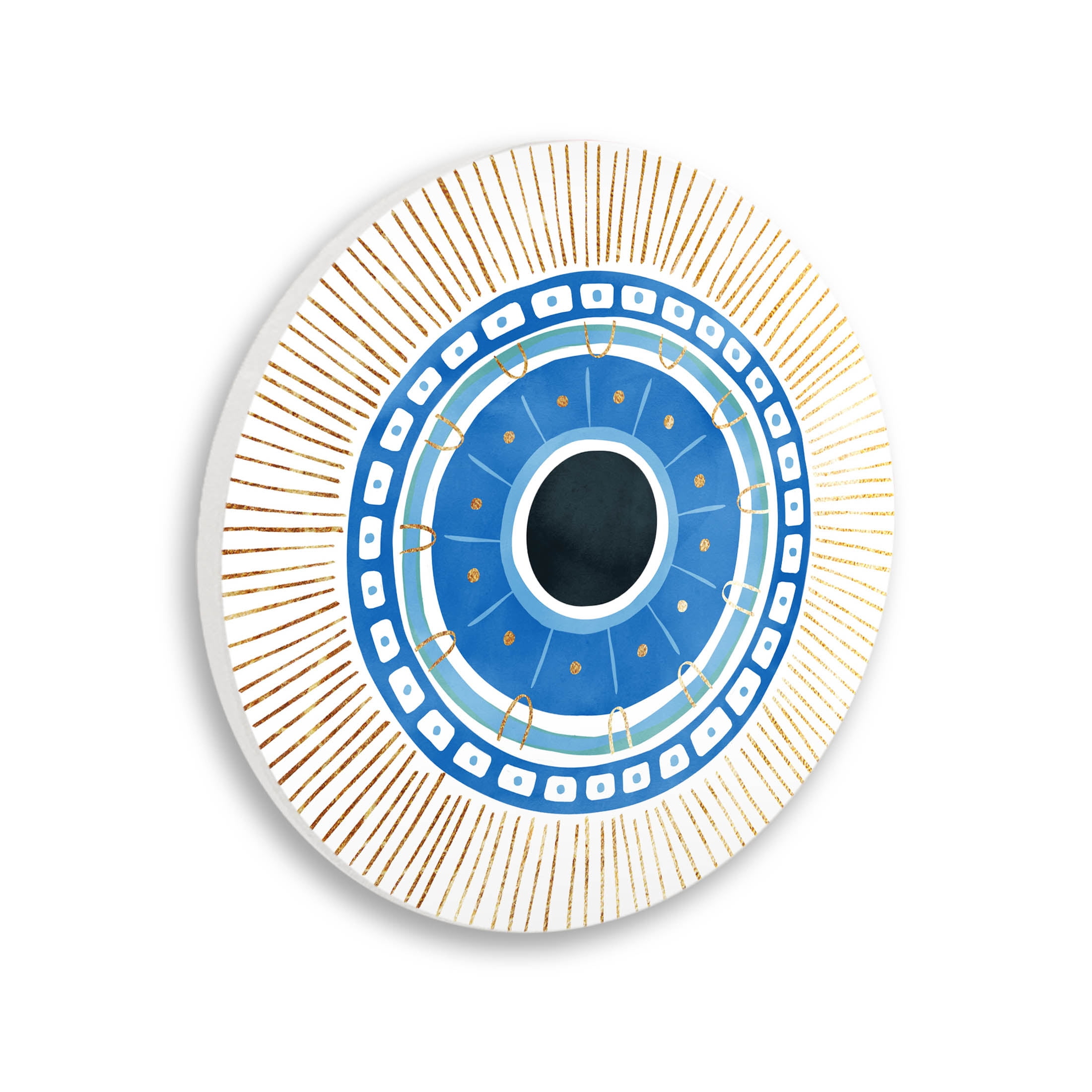 Patterned Evil Eye Symbol Geometric Religious Graphic Art Unframed Art Print Wall Art