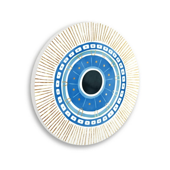 Patterned Evil Eye Symbol Geometric Religious Graphic Art Unframed Art Print Wall Art