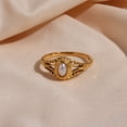 thumbnail image 1 of Patterned Fine Pearl Link Irregular Metal Ring, 1 of 5