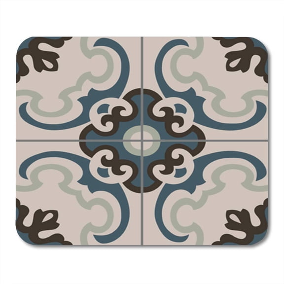 Patterned Floor and Wall Tiles Modern of The Traditional Mousepad Mouse Pad Mouse Mat 9x10 inch