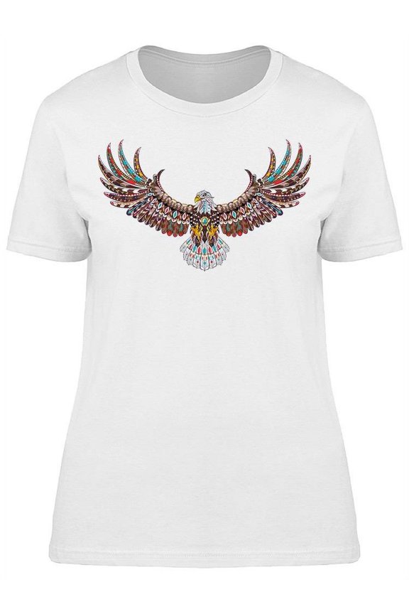 Patterned Flying Eagle T-Shirt Women -Image by Shutterstock, Female Medium