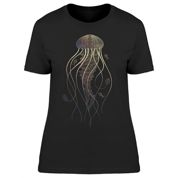 Patterned Jellyfish T-Shirt Women -Image by Shutterstock, Female Medium