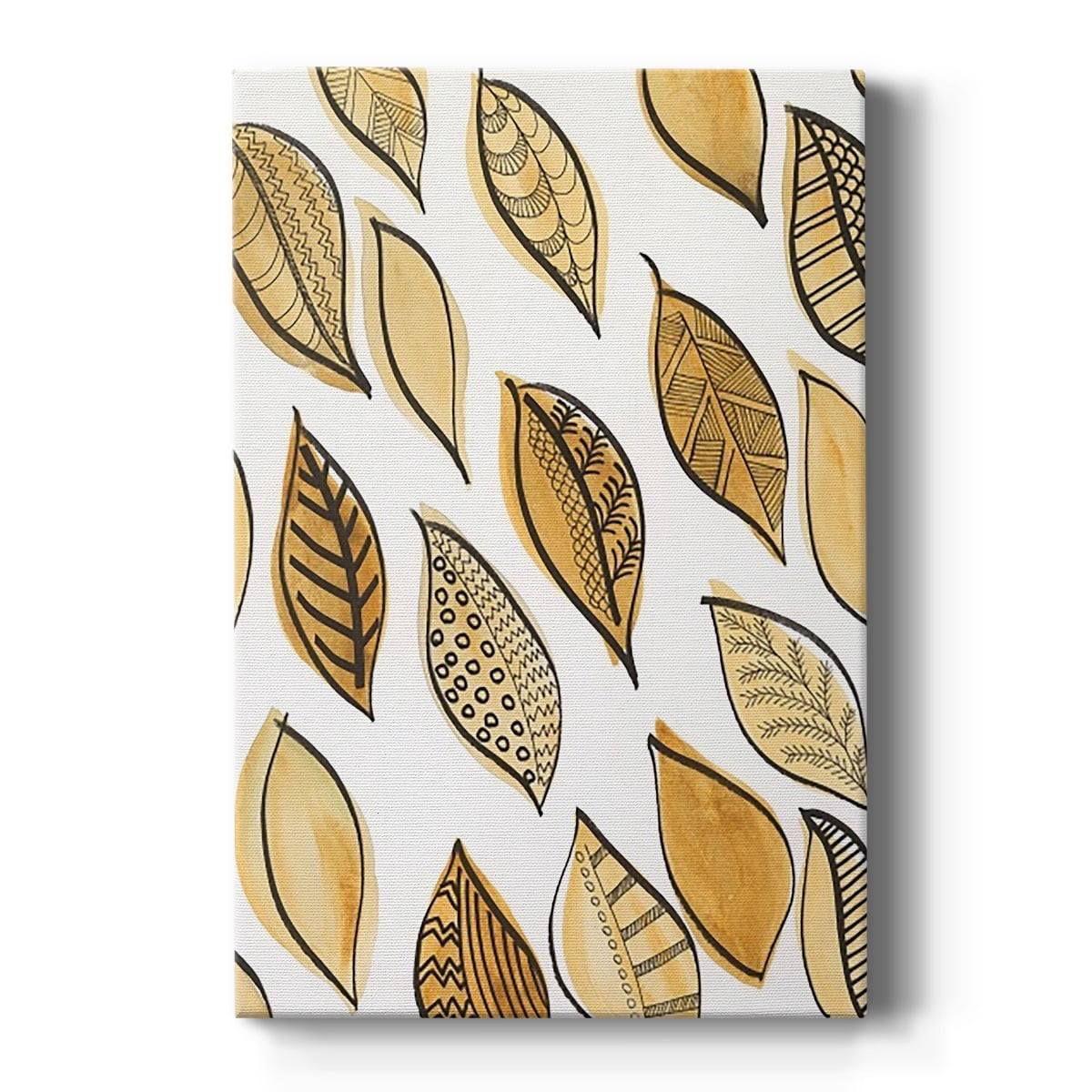 Patterned Leaf Shapes II Premium Gallery Wrapped Canvas - Ready to Hang
