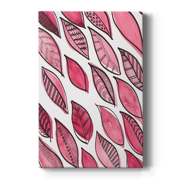Patterned Leaf Shapes III Premium Gallery Wrapped Canvas - Ready to Hang