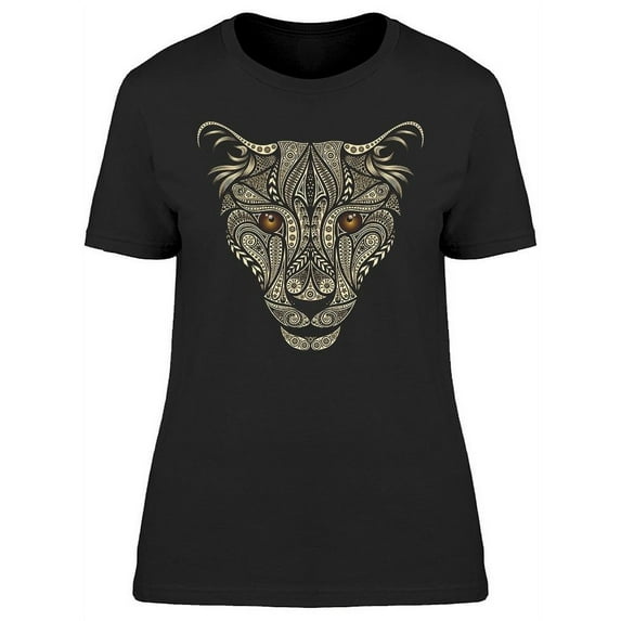 Patterned Leopard Head T-Shirt Women -Image by Shutterstock, Female Medium