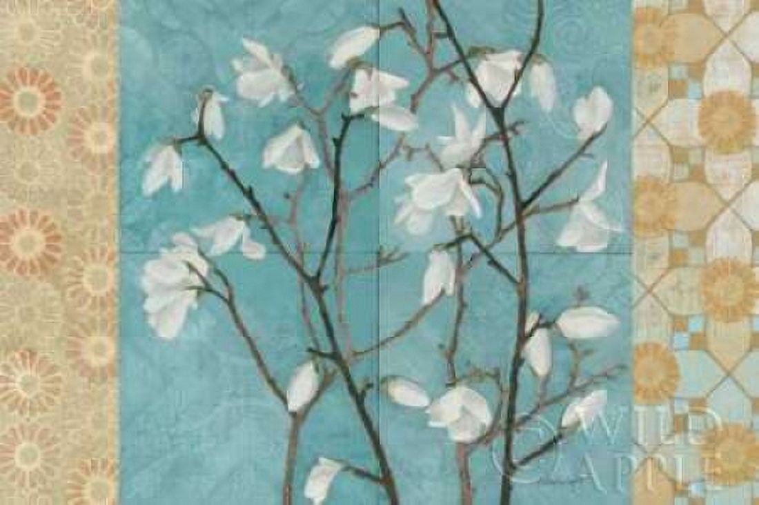 Patterned Magnolia Branch Canvas Art - Kathrine Lovell (12 x 18)