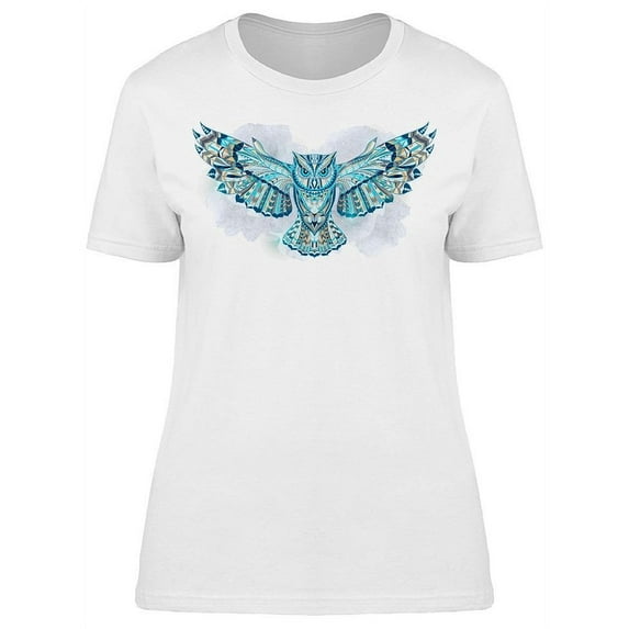 Patterned Owl Art T-Shirt Women -Image by Shutterstock, Female 3X-Large