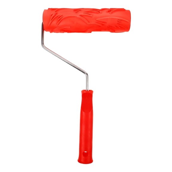 OUNONA Embossed Texture Roller Red for Home DIY Wall Patterns Easy to Use