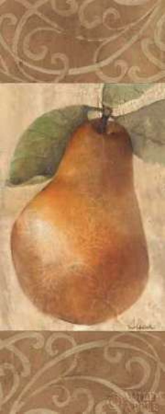 Patterned Pear Canvas Art - Albena Hristova (24 x 48)