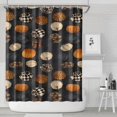 thumbnail image 1 of Patterned Pumpkins Halloween Pattern Shower Curtain 72"x84" ,Bathroom Decorative Shower Curtains Set with 12 Hooks,Modern Waterproof Washable Shower Curtain, 1 of 6