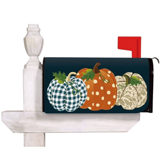 Patterned Pumpkins Mailbox Cover