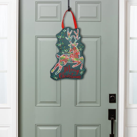 Patterned Reindeer Door Dcor