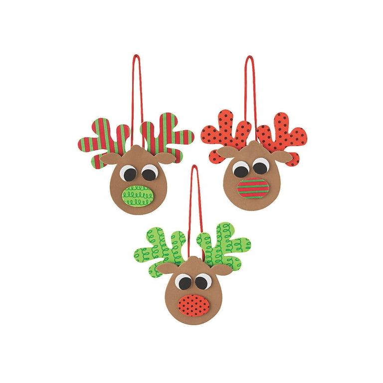 Kids Arts and Crafts Organizers and Storage Christmas Ornament PlushToy  Retro Deer Christmas Ornament Milu Deer DIY Crafts for Girls Ages 8-12 (A,  One