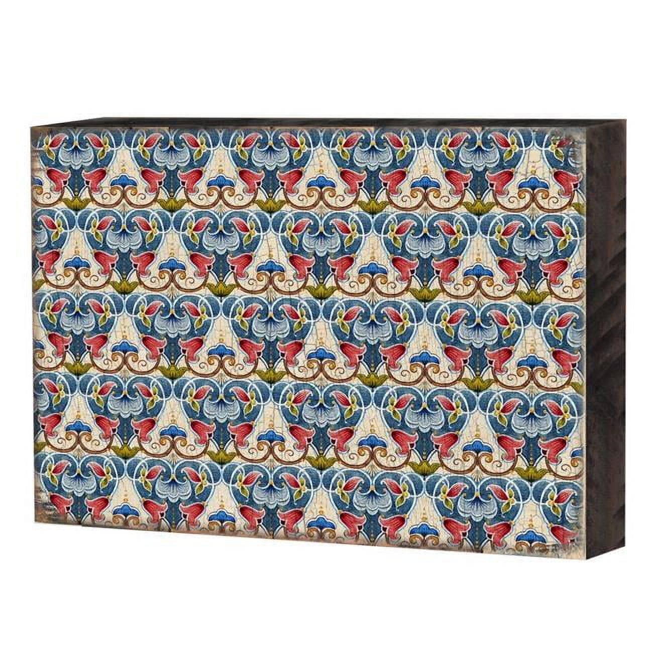 Patterned Rustic Wooden Block Design Graphic Art - Walmart.com