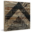 thumbnail image 1 of "Patterned Shapes" Painting Print on Natural Pine Wood, 1 of 7