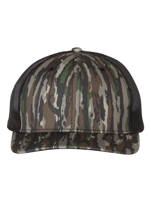 Patterned Snapback Trucker Cap - Adjustable / Realtree Original/ Black
