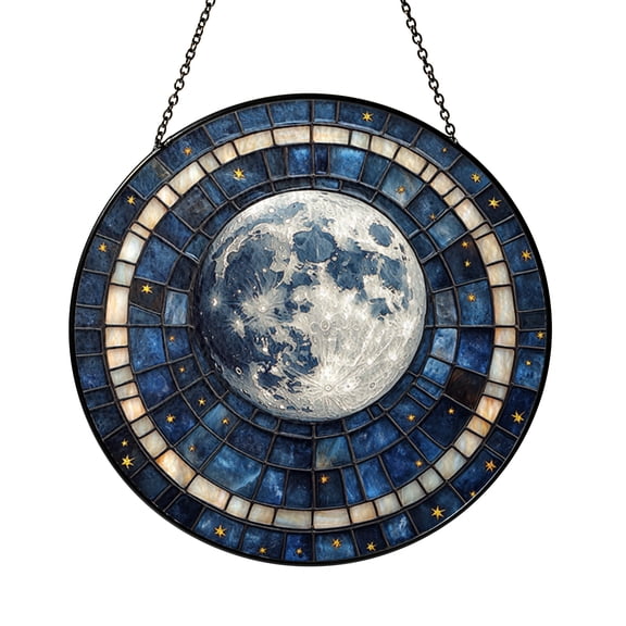Patterned Stained Glass Style Panel Decorative Window