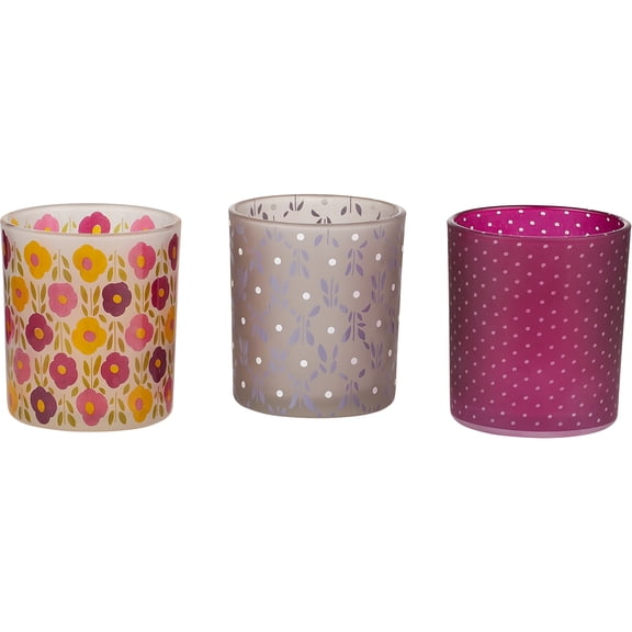 Patterned Tealights - 3 Assorted Tealight Holders
