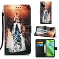 thumbnail image 1 of Patterned Wallet Case for Motorola Moto G Power 2023,Dteck Magnetic Leather Card Slots Pocket Case Shockproof TPU Kickstand Full Body Protective Cover with Wrist Strap,Tiger, 1 of 7