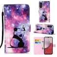 thumbnail image 1 of Patterned Wallet Case for Samsung Galaxy A25 5G,Dteck Magnetic Leather Card Slots Pocket Case Shockproof TPU Kickstand Full Body Protective Cover with Wrist Strap,Panda, 1 of 7