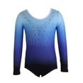 thumbnail image 1 of Patterned gradient body suit long-sleeved diamond ballet gymnastics clothes exercise clothes dance clothes, 1 of 6