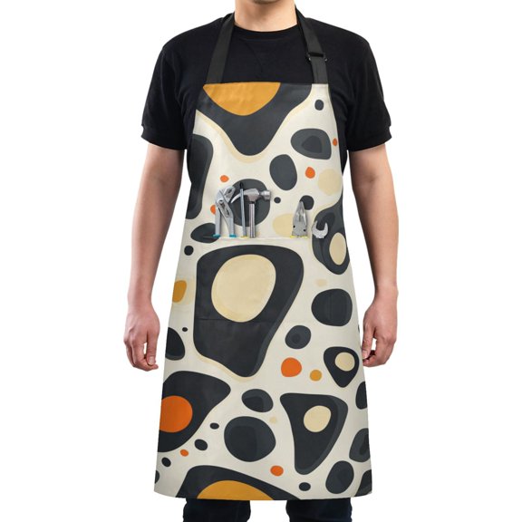 Patterns Of Abstract Leopard Prints Chef Kitchen Apron with Pockets for Women Waterproof Aprons for Cooking Baking