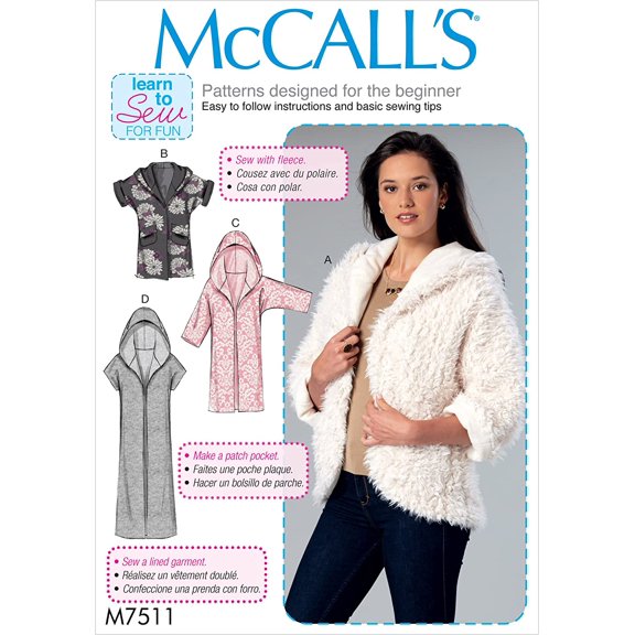 Patterns Open-Front Jackets With Shawl Collar And Hood