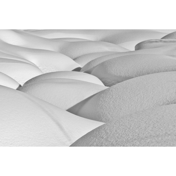 Patterns Of Shadow And Shape Created By Deep Snow Over The Little Susitna River In Hatcher Pass In Southcentral Alaska Afternoon Winter Canvas Art - Ray Bulson Design Pics (38 x 24)