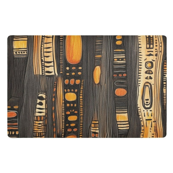 Patterns in African Art Floor Door Mat Outdoor Indoor for Home Entrance Welcome Mats 32"x20"