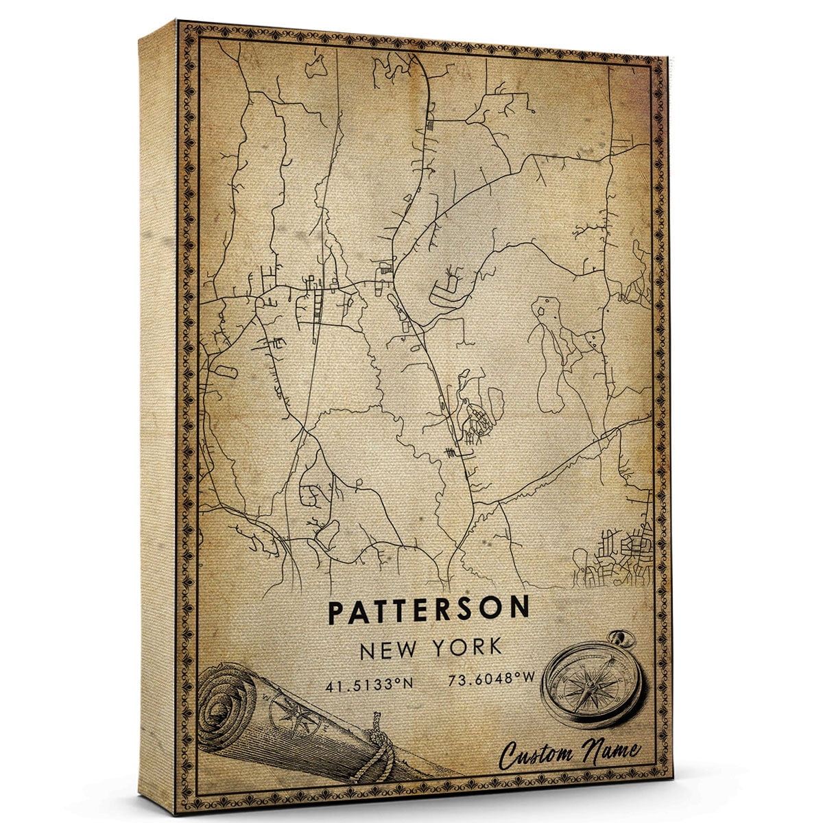 Patterson Map Poster, New York Map Art Poster, Canvas, Patterson Map ...