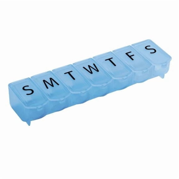 Apex 7-Day Ultra Bubble-Lok Pill Organizer (XL, Translucent Blue)