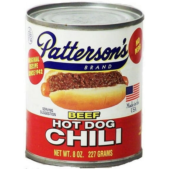 Patterson's Beef Hot Dog Chili