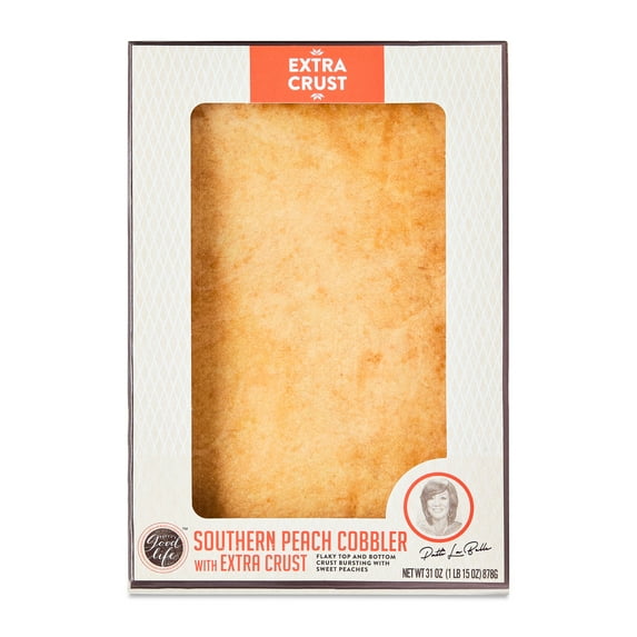 Patti Labelle's Good Life Southern Peach Cobbler with Extra Flaky Crust, Baked, Ready to Heat or Eat, 31oz