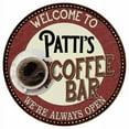 thumbnail image 1 of Patti's Coffee Bar Round Metal Sign Kitchen Room Wall Décor 200120041467, 1 of 1