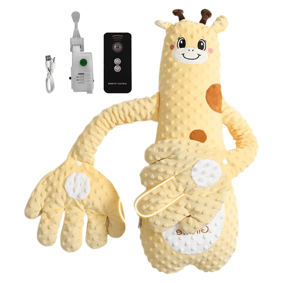 Patting Pillow Soother,Adjustable Mode Interactive Plush,Interactive Patting Companion with Remote Control