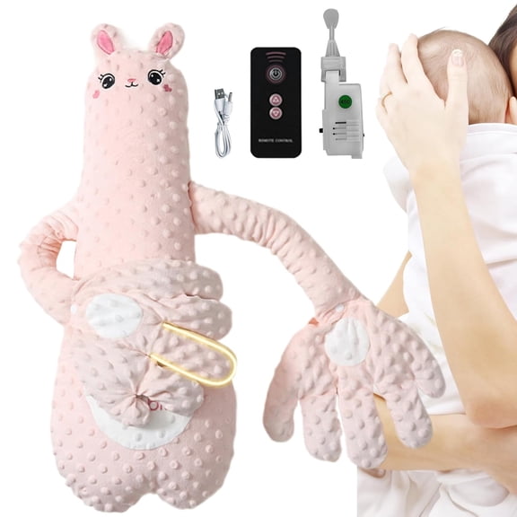 Patting Pillow Soother, Comfort Cushion, Adjustable Mode Interactive Plush, Stuffed Animal Shape with Compact Design, Heat Resistant Metal Grid, Car Seat Bedtime Travel Use