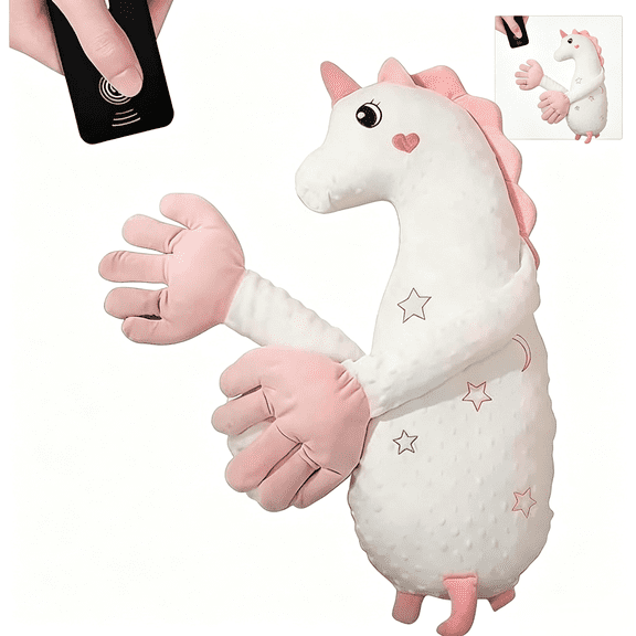 Patting Pillow Soother,Interactive Patting Companion with Remote Control for Home and Travel