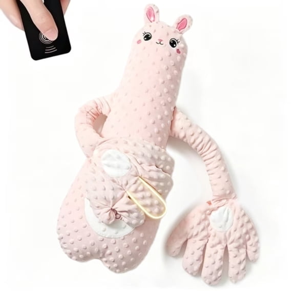Patting Pillow Soother,Interactive Remote Control Patting Plush with 3 Adjustable Modes for Home and Travel
