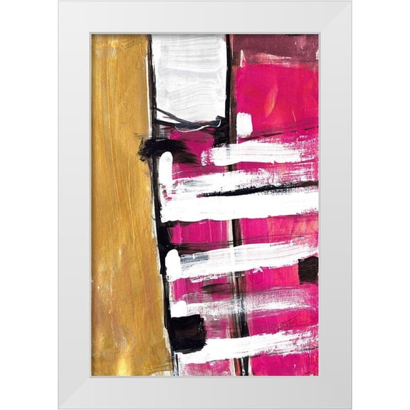 Pattinian, Merri 11x14 White Modern Wood Framed Museum Art Print Titled - Hot Pink